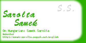 sarolta samek business card